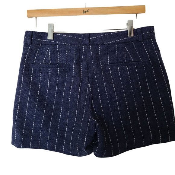 Banana Republic Blue Pinstripe Shorts Pockets size 4 Nautical - Picture 6 of 7